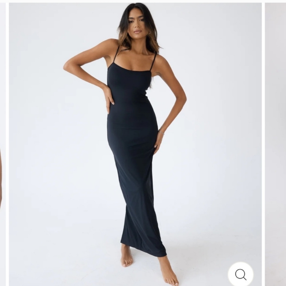 Klassy Network Adjustable Strap Scoop Neck Brami Maxi Dress L - Damaged